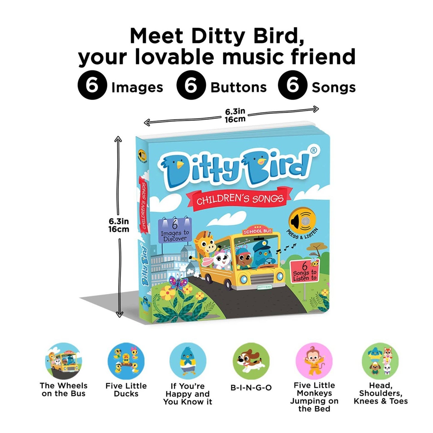 Ditty Bird Sound Book: Children´s Songs-BESTSELLER  USB-C