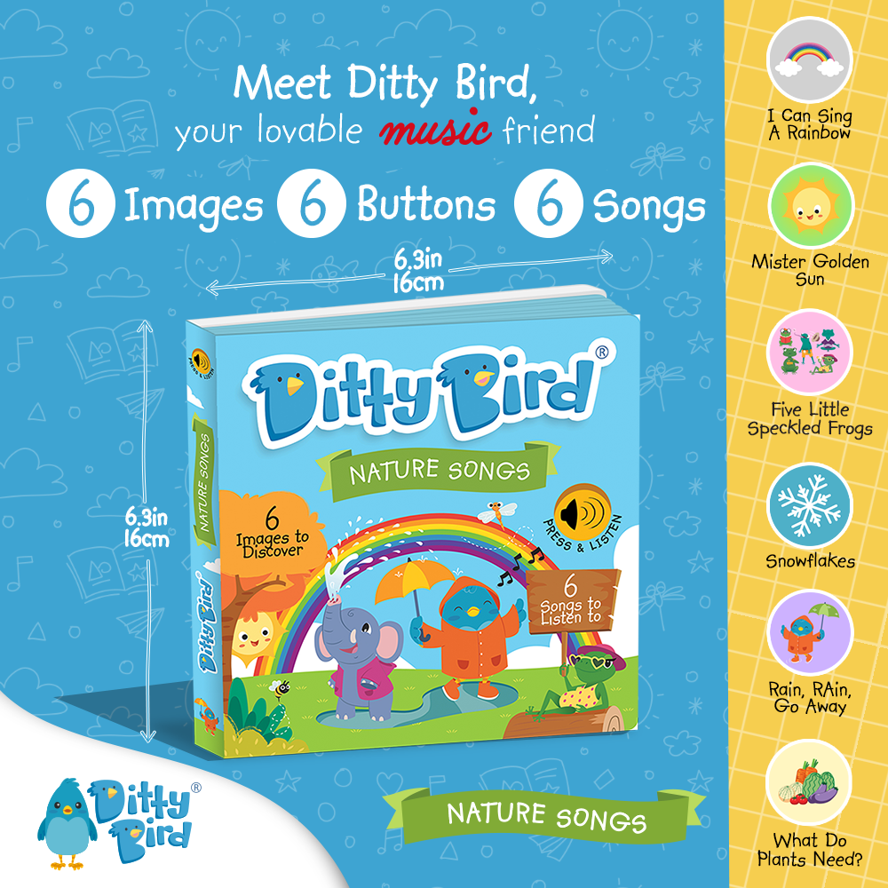 Ditty Bird Baby Sound Book Exploring for Kids :Nature songs