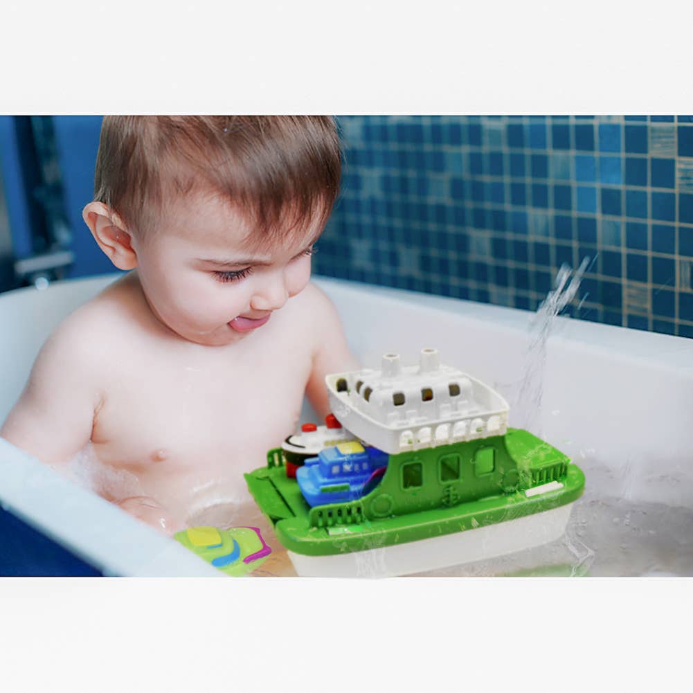 Fun Little Toys Boat Bath Toy with 4 Cars