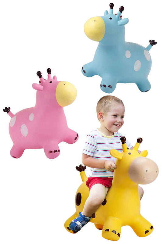 Kids Jumbo Giraffe Noise Making Ride Hopper Toys