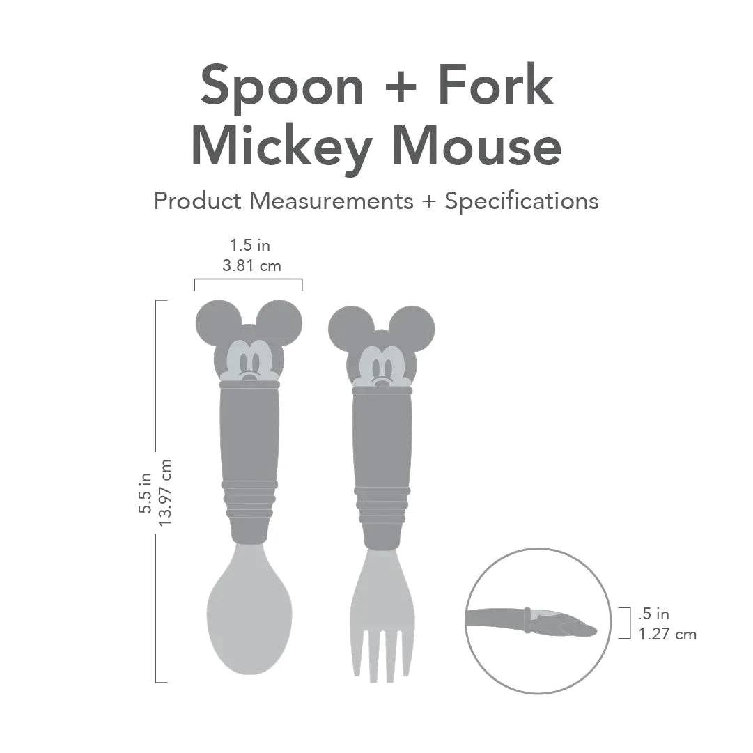 Bumkins Spoon + Fork: Mickey Mouse