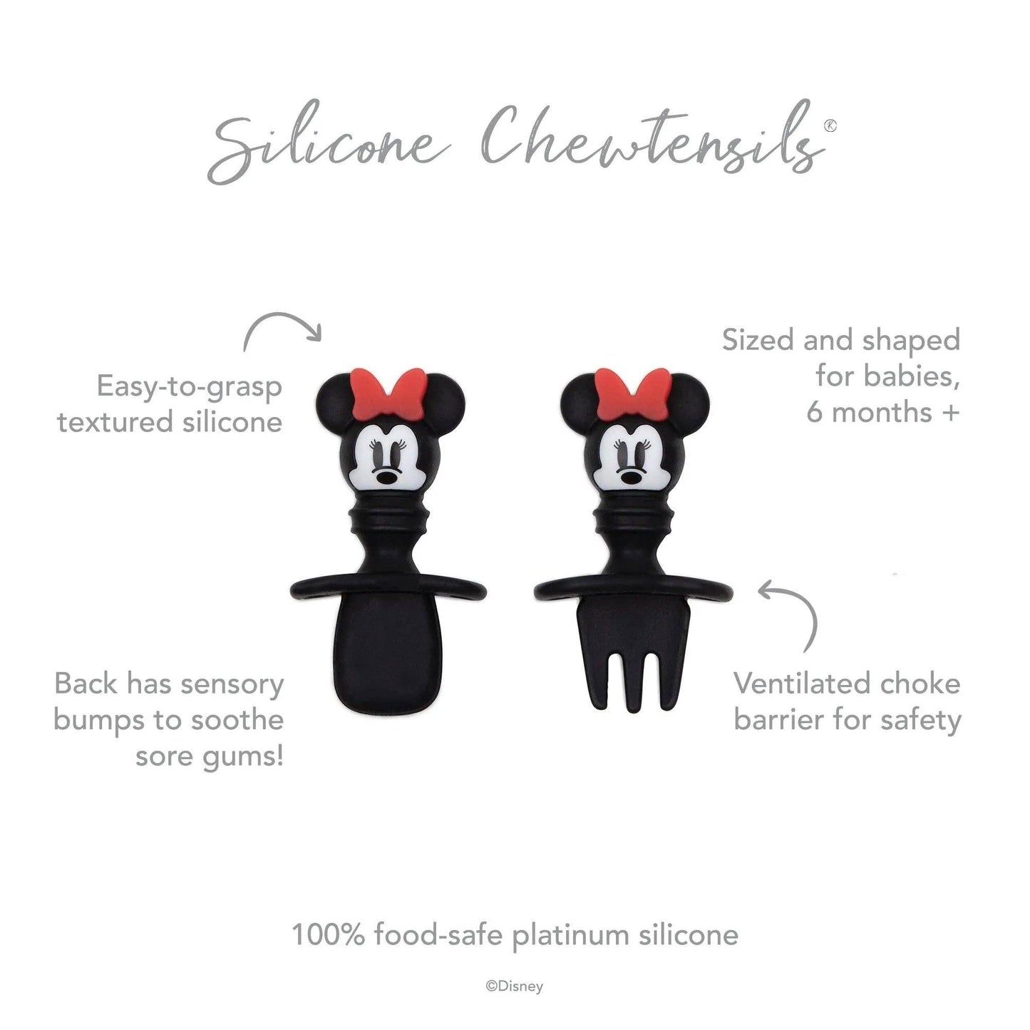 Bumkins Silicone Chewtensils®: Minnie Mouse