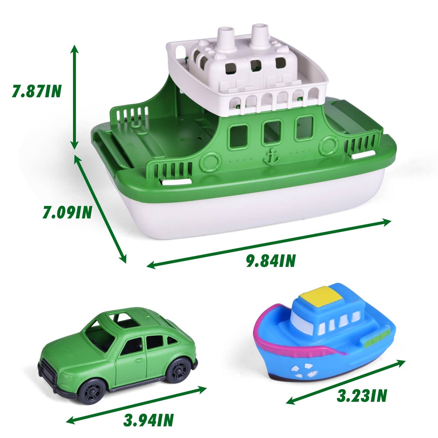 Fun Little Toys Boat Bath Toy with 4 Cars