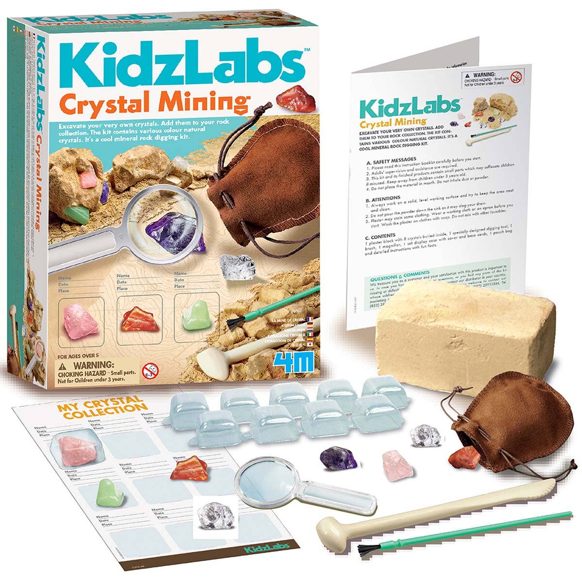 Toysmith 4M Crystal Mining STEM Science Kit