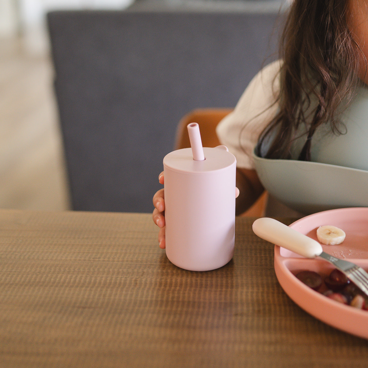 Bug + Bean First Utensil Set I Fork and Spoon: Pebble