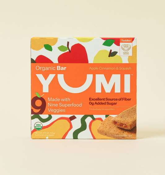 YUMI Organic Bar, Apple Cinnamon & Squash