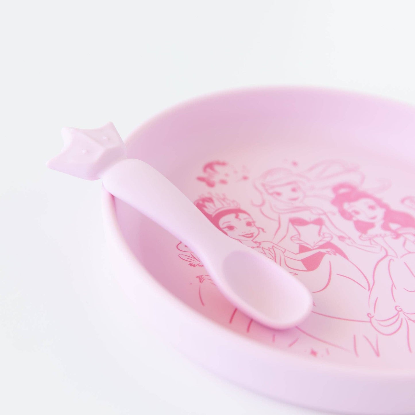 Bumkins Silicone Plate + Spoon Set: Disney Princess