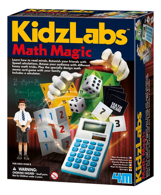 Toysmith Kidzlabs 4M Math Magic Puzzles and Games DIY Kit