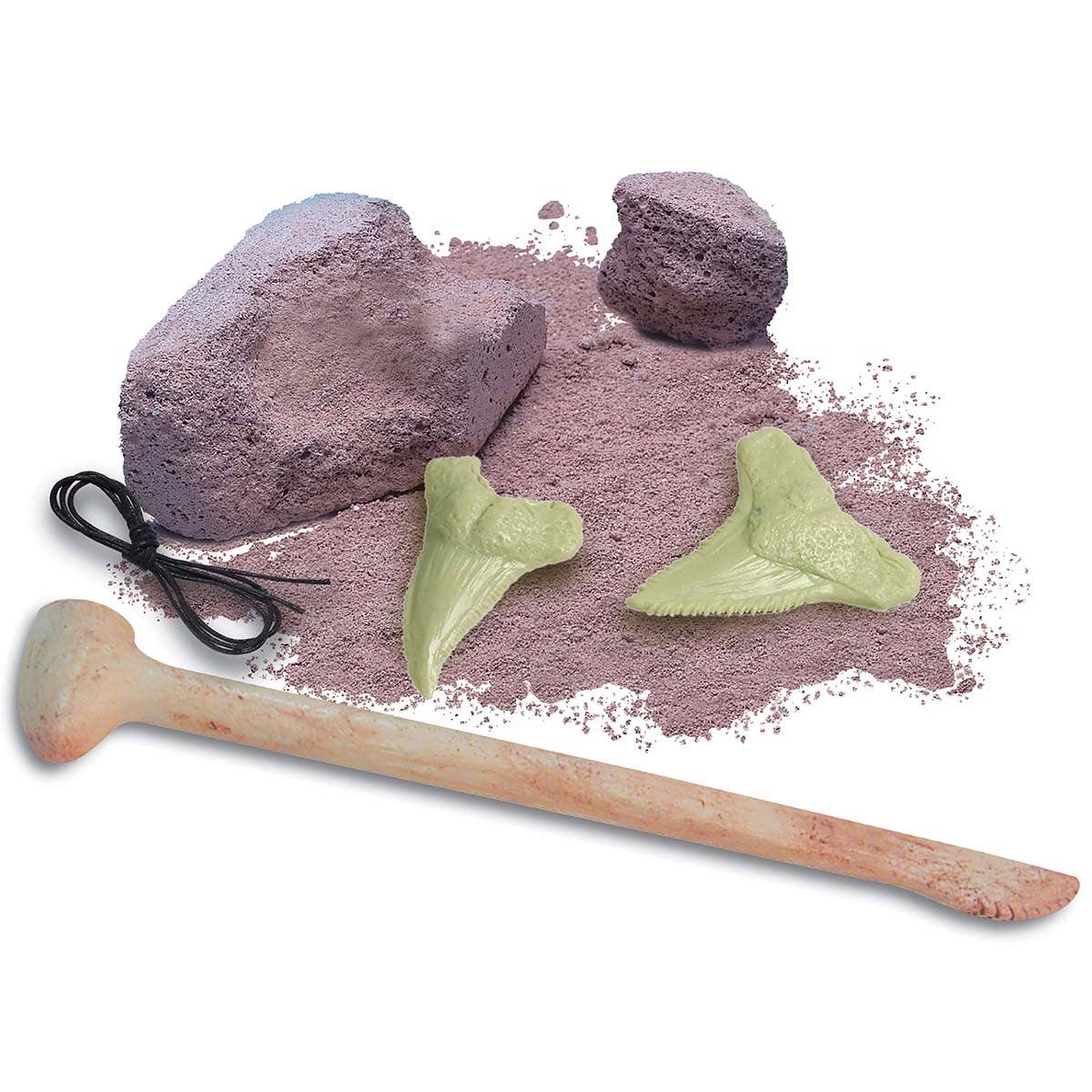 Toysmith 4M Dig and Excavate Glow Shark Tooth Fossils