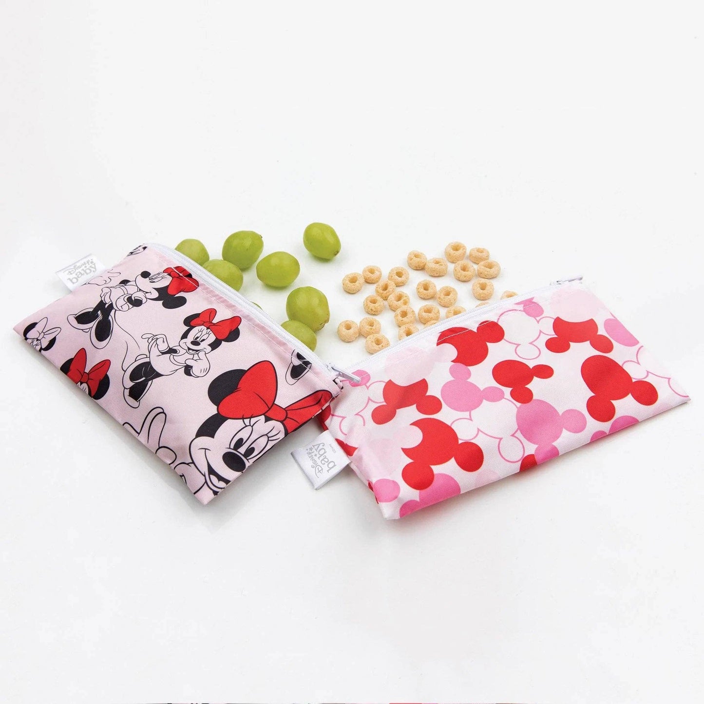 Bumkins Reusable Snack Bag, Small 2-Pack: Minnie Mouse