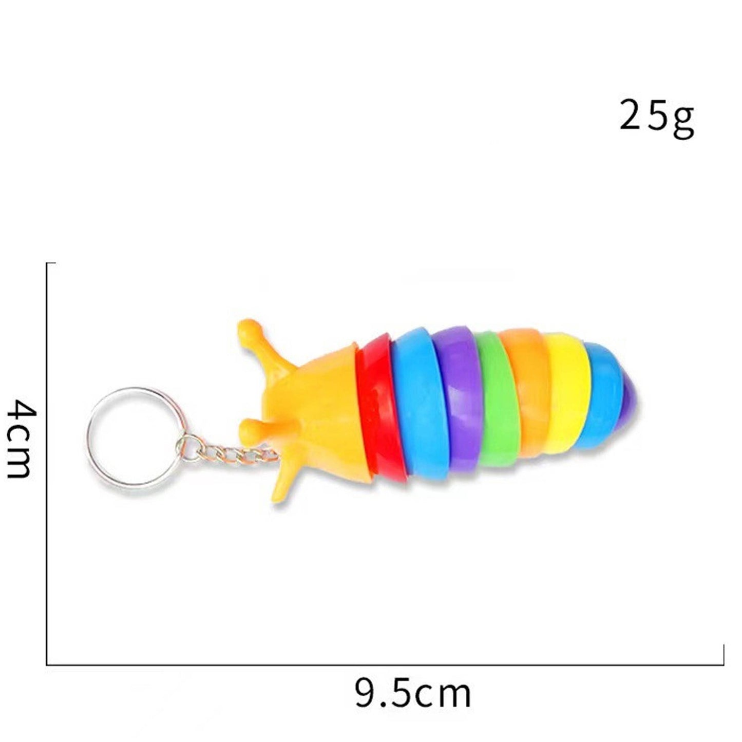 JSblueridge Fidget Slug Toy Keychain- Assorted in Bulk