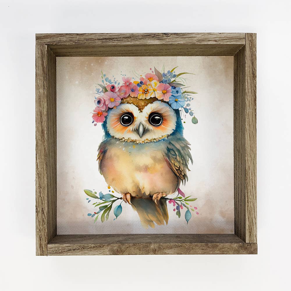 Hangout Home Cute Flower Owl