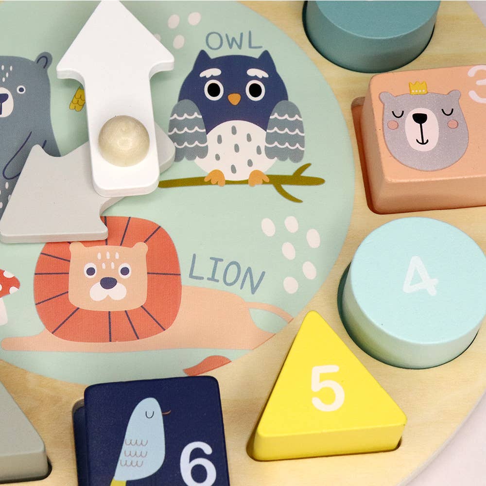 Leo & Friends Shape Sorting Clock