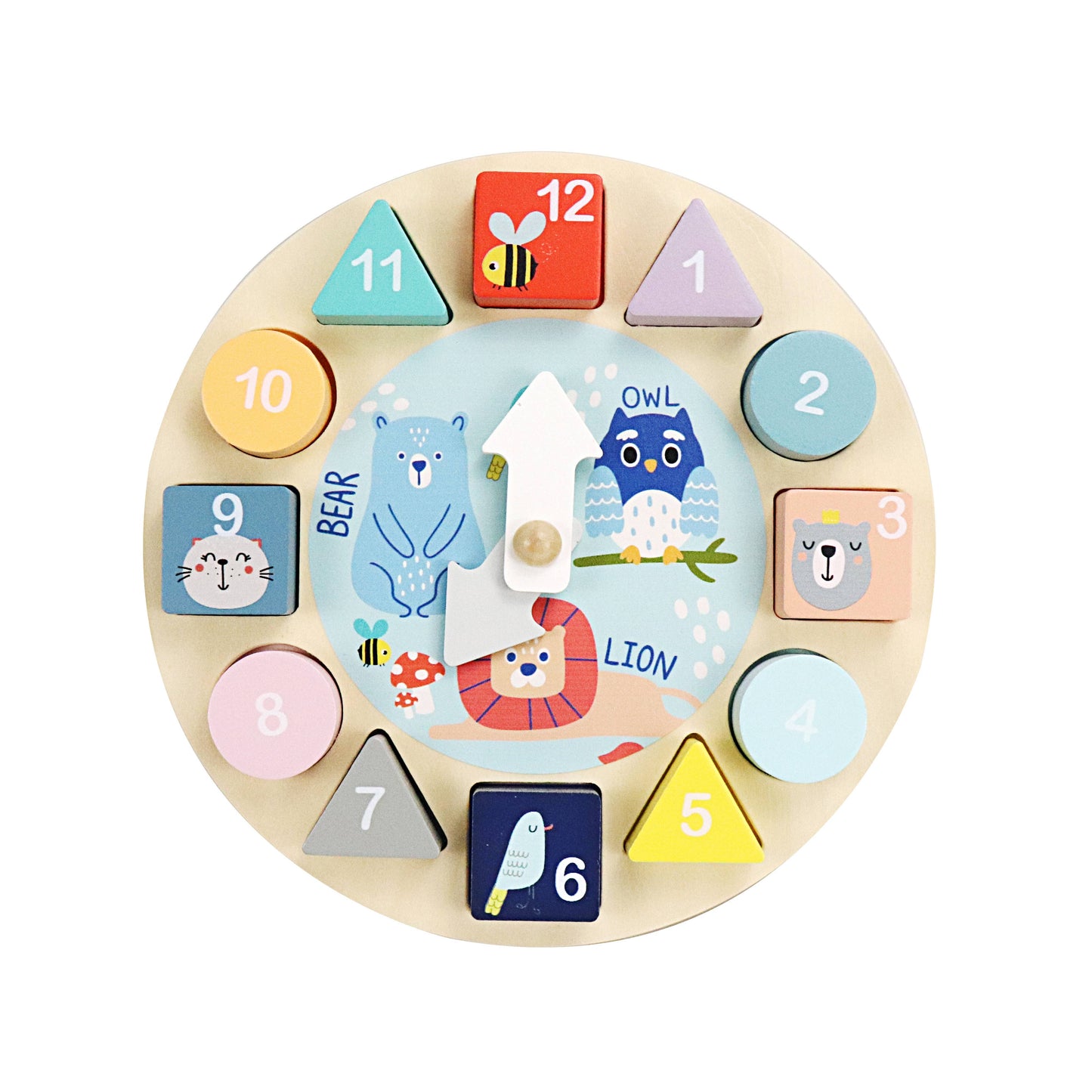 Leo & Friends Shape Sorting Clock