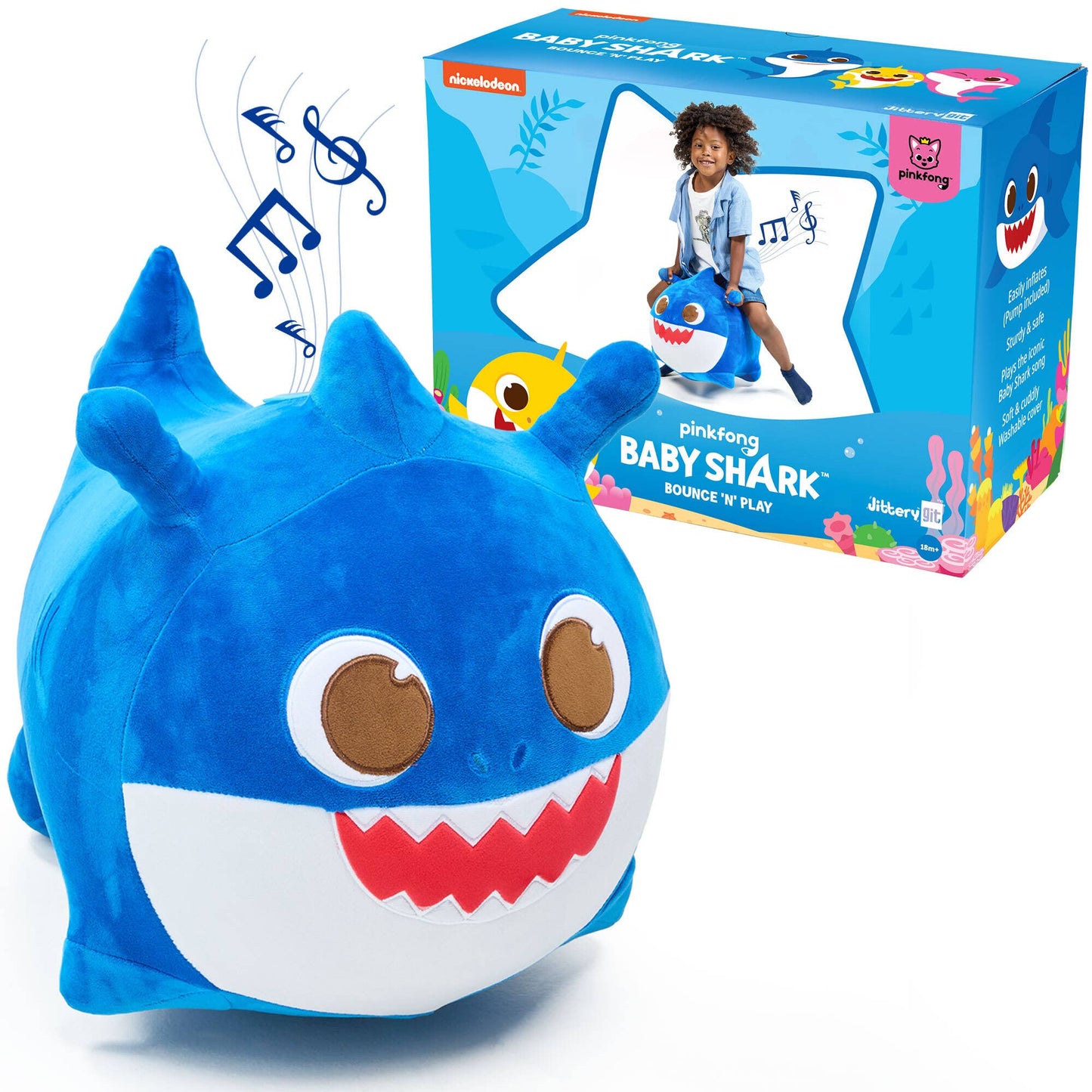 Baby Shark (Daddy) Bouncy - Ride On Plush Toy for Toddlers