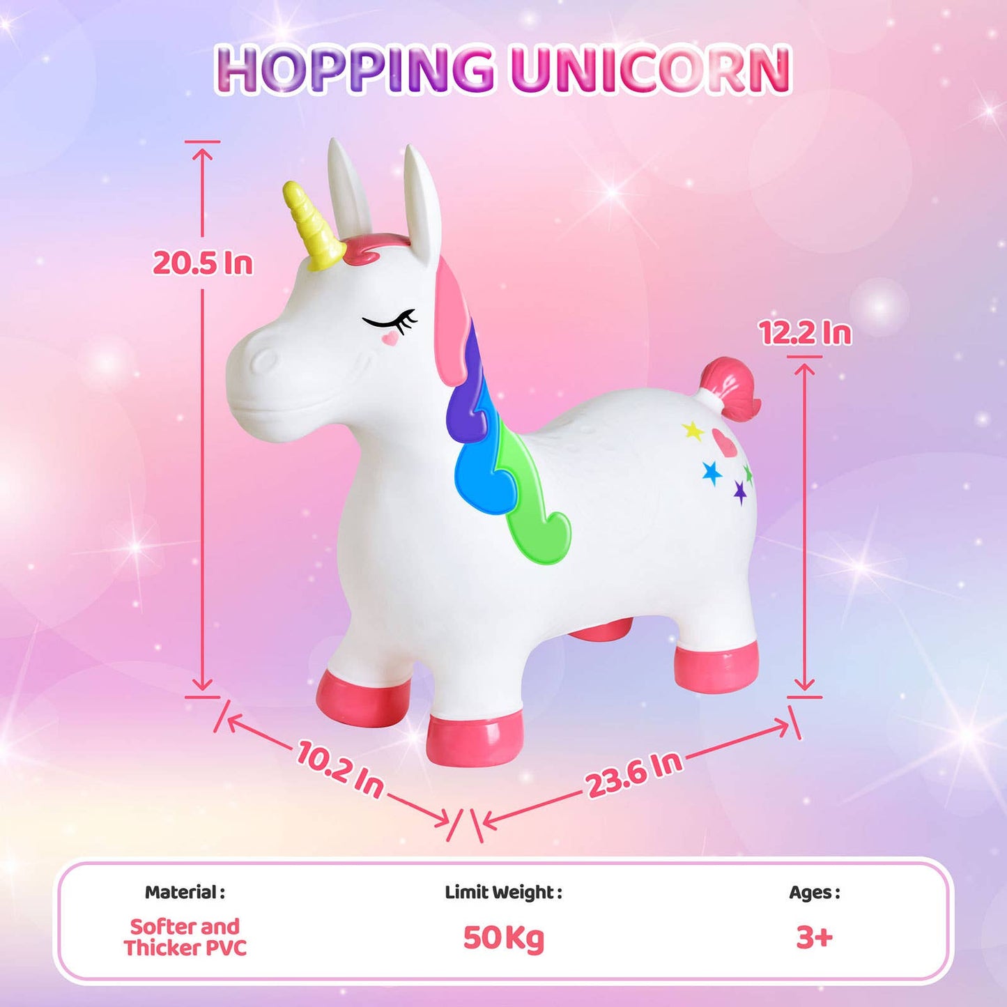 Fun Little Toys Bouncy Horse Hopping Unicorn