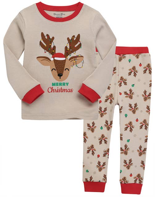 Vaenait Reindeer Christmas Long Sleeve PJs