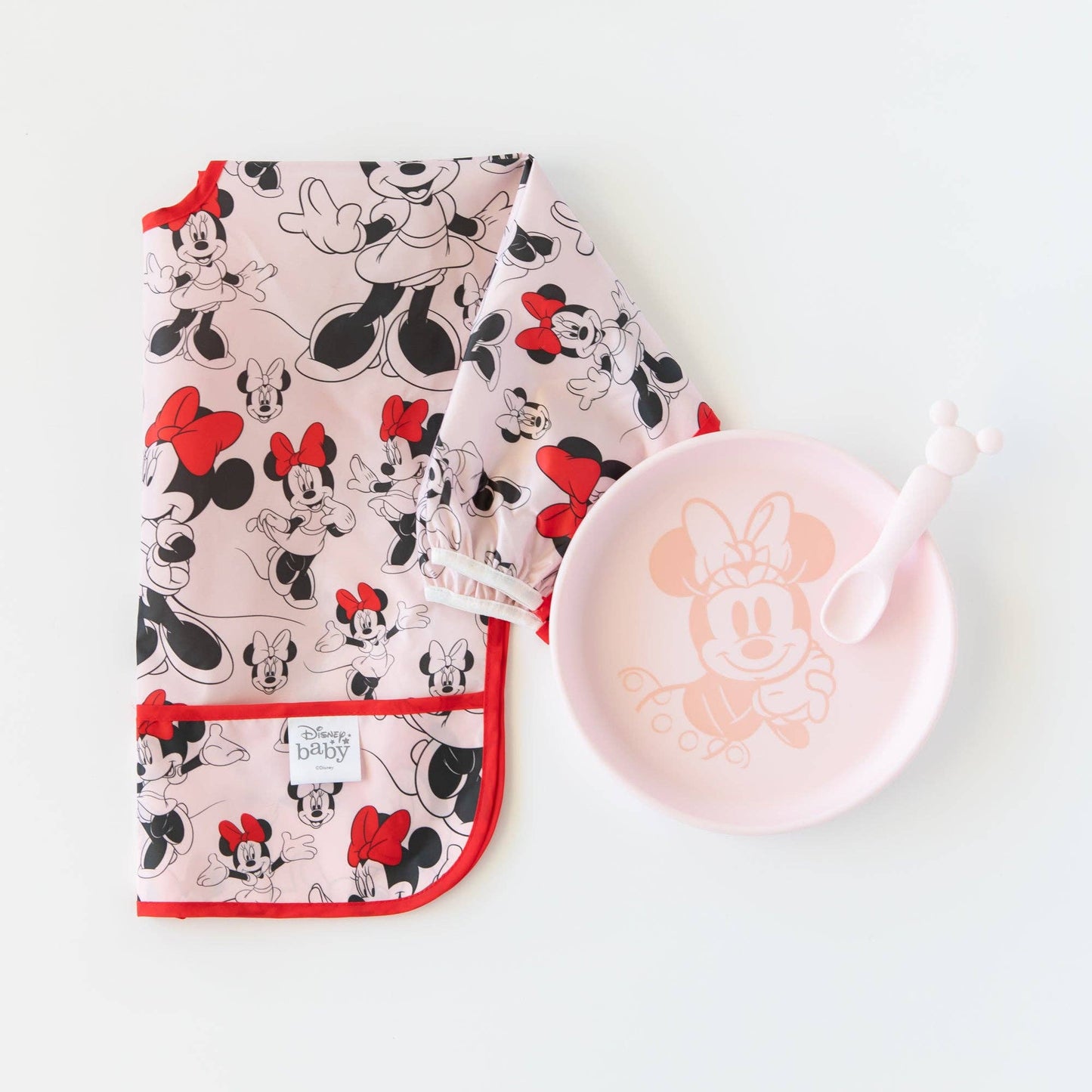 Bumkins Silicone Plate + Spoon Set: Disney Minnie Mouse