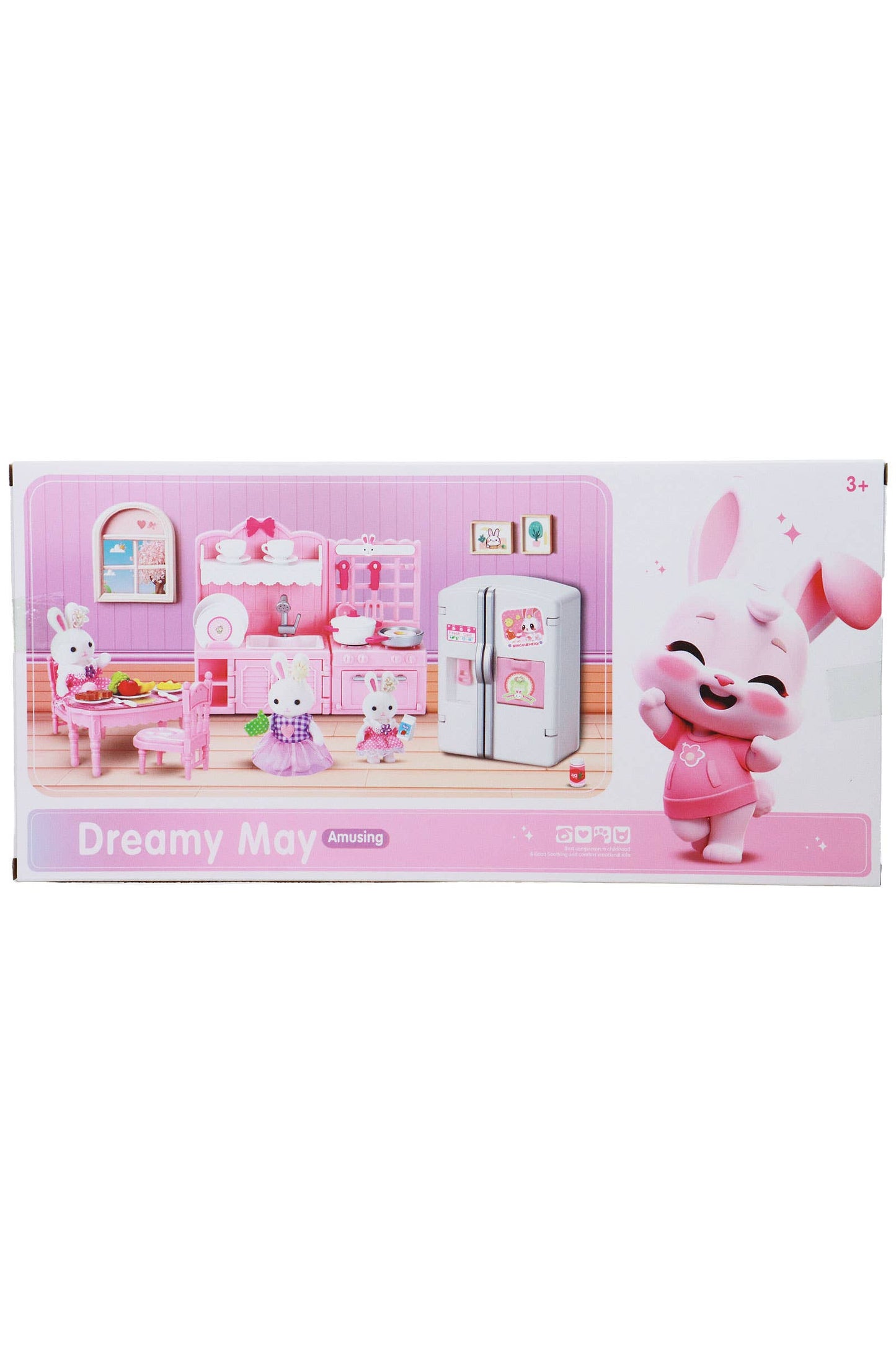 Mini Bunny Rabbit Girl Kitchen Pretend Play Set