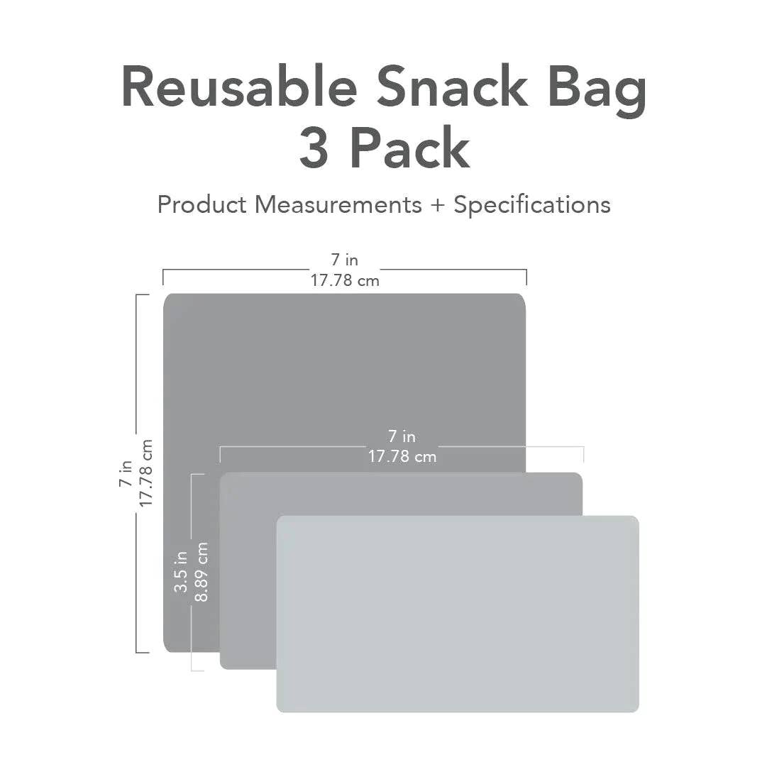 Bumkins Reusable Snack Bag, 3-Pack: Pooh Bear and Friends