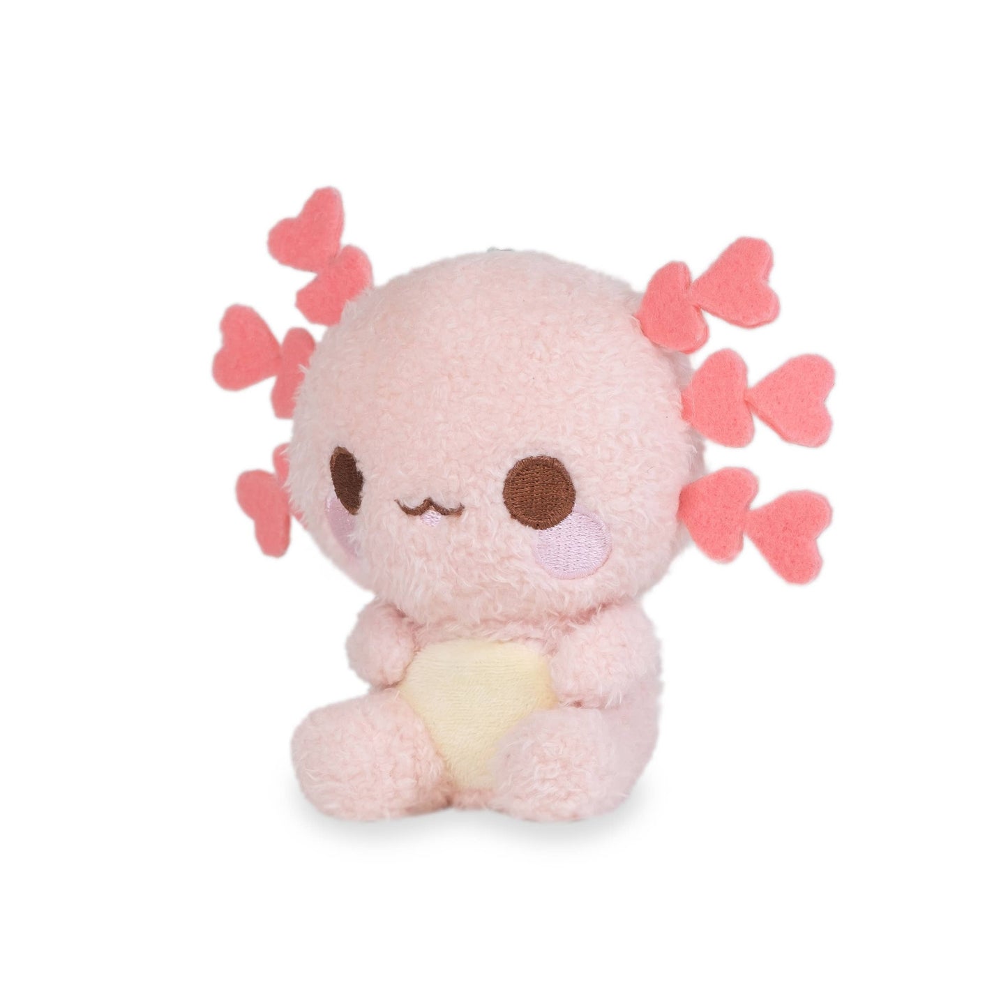 Cuddle Barn Mini Lottie Keychain (Cute Kawaii Pink Axolotl Plush Clip)