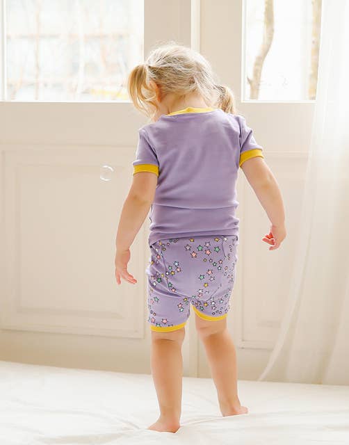 Vaenait Purple Unicorn Short Sleeve Pajama Set